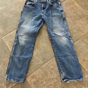 Men's Wrangler Regular Fit Blue Denim Jeans 96501MR Size 34x29